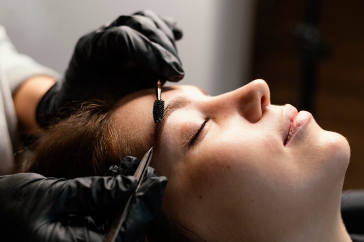 side view female specialist doing eyebrow treatment woman 23 2148846011 side view female specialist doing eyebrow treatment woman 23 2148846011